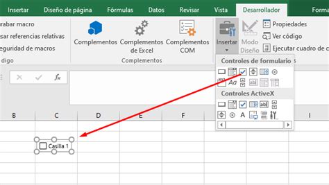 Cómo insertar un Checkbox en Excel